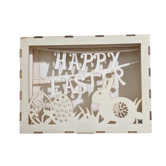 Other - 🏝️ Easter Decor With LED Light- Natural Wood